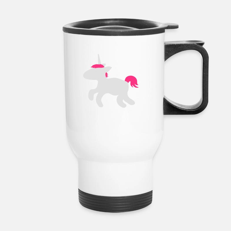 Niedliches Einhorn - Thermobecher mit Tragegriff - Weiß