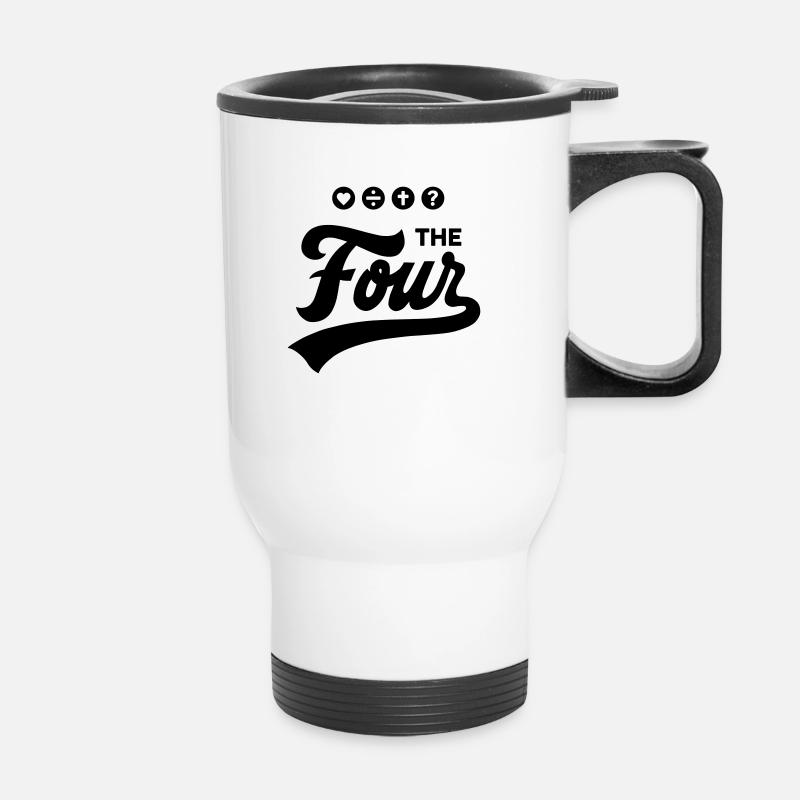 THE FOUR Cursive Bold - Tasse isotherme avec poignée - blanc
