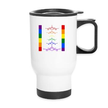 rainbow planes - Thermal mug with handle - white - Front