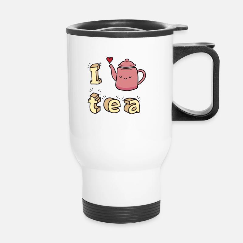 J'adore le thé! - Tasse isotherme avec poignée - blanc