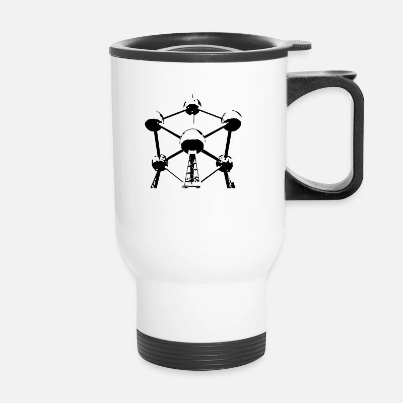 Atomium - Thermal mug with handle - white