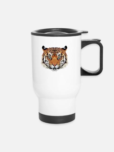 Geo Tiger - Thermobecher mit Tragegriff - Weiß