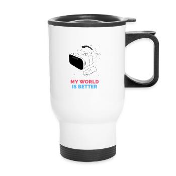 My world is better Vr Brille - Thermobecher mit Tragegriff - Weiß - Vorne