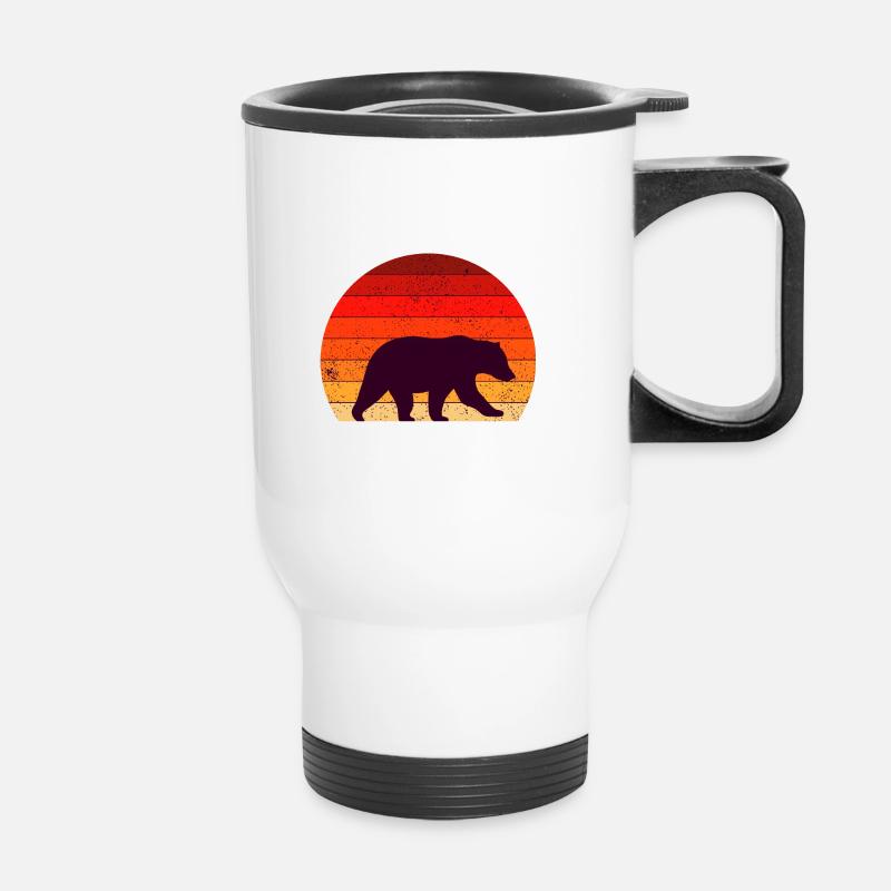 Polar bear bear bears polar bears - Thermal mug with handle - white