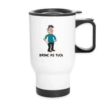 Broke - Thermobecher mit Tragegriff - Weiß - Vorne
