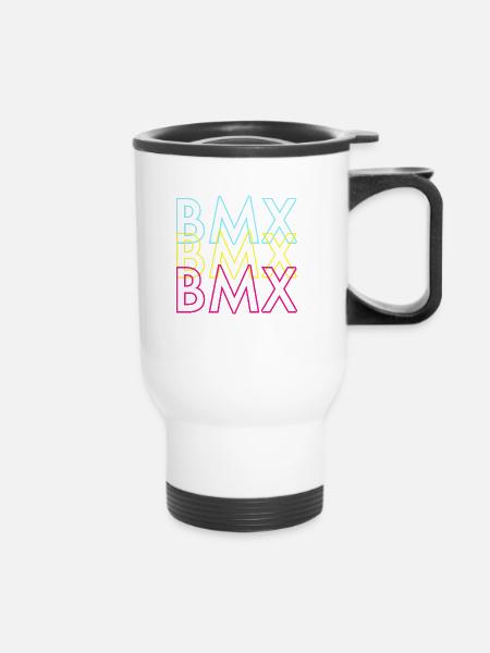 3 X BMX - Thermobecher mit Tragegriff - Weiß