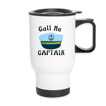 Appelez-moi le capitaine Kaptain Sea Ship - Tasse isotherme avec poignée - blanc - Devant
