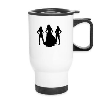 Bride, hen party, bachelorette party - Tasse isotherme avec poignée - blanc - Devant