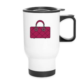 My Handbag Luxus Handtasche - Thermobecher mit Tragegriff - Weiß - Vorne