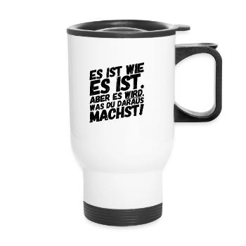 Bürohumor Büro Sprüche II - Thermobecher mit Tragegriff - Weiß - Vorne