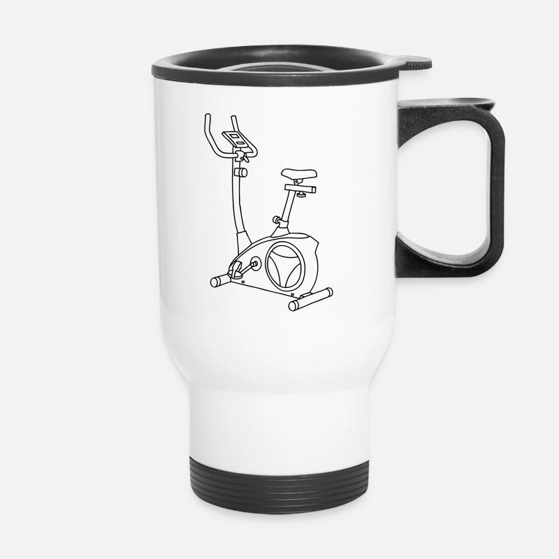 Hometrainer Exercise bike - Thermal mug with handle - white