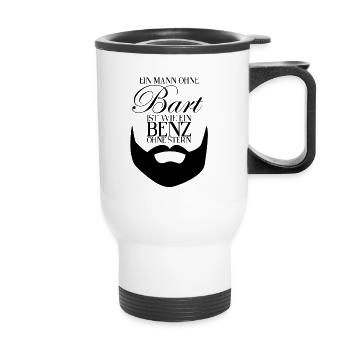 Beard, Beard - Saying - Gift Idea Men - Thermal mug with handle - white - Front
