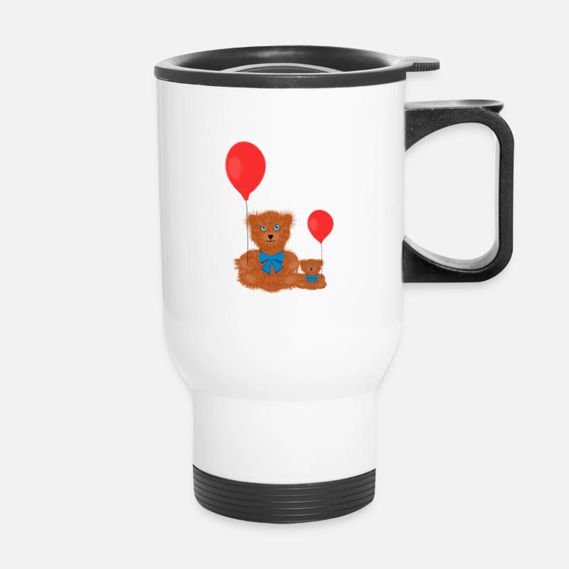 Mes oursons - Thermal mug with handle - white