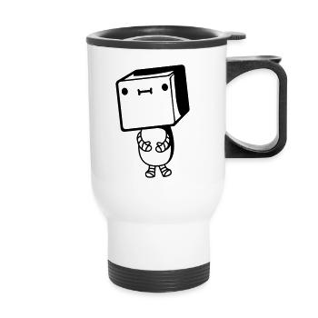 Petit robot mignon - Tasse isotherme avec poignée - blanc - Devant