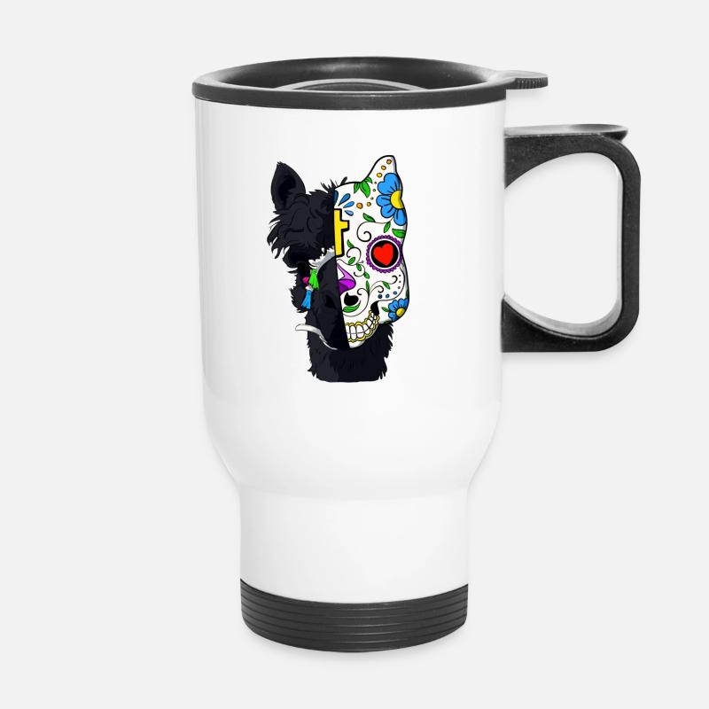 Llamaween - Tasse isotherme avec poignée - blanc