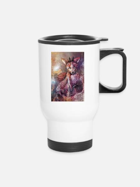 Faunia Fox - Thermobecher mit Tragegriff - Weiß
