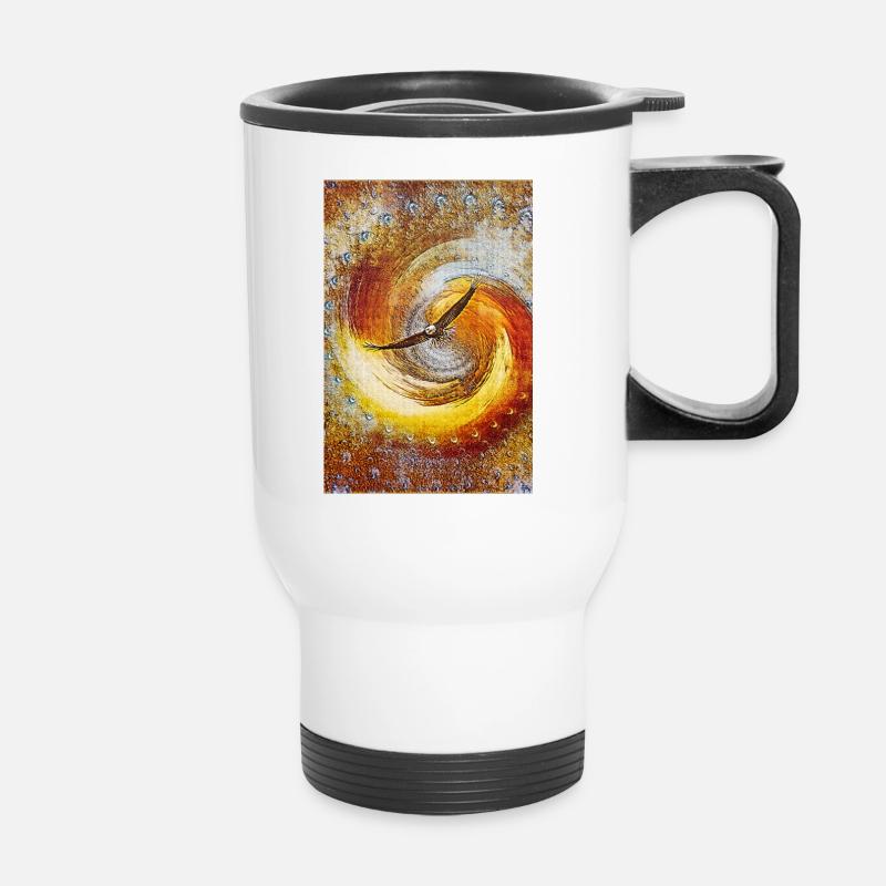 Eagle in flight - Thermal mug with handle - white