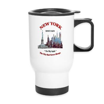 AFFICHE NEW YORK CREATION Louis RUNEMBERG ADAGP - Tasse isotherme avec poignée - blanc - Devant
