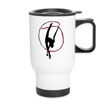 Gymnastique rythmique - Tasse isotherme avec poignée - blanc - Devant