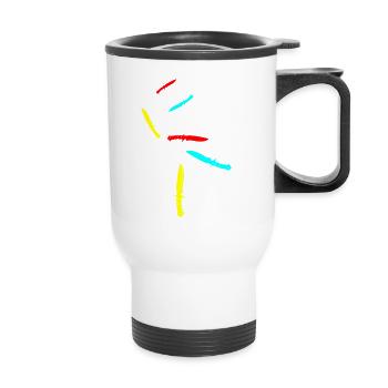 Icône de couteau - Tasse isotherme avec poignée - blanc - Devant