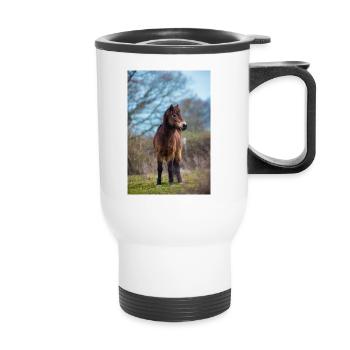 pony exmoor - Thermal mug with handle - white - Front