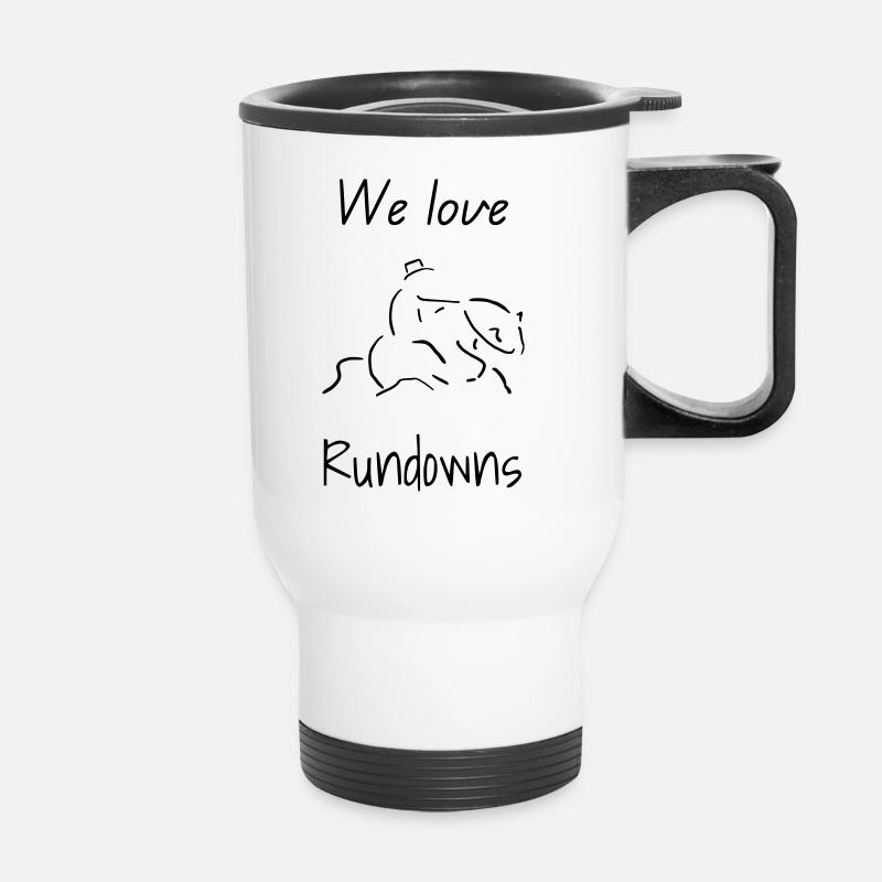 Nous aimons Les Rundowns - Tasse isotherme avec poignée - blanc