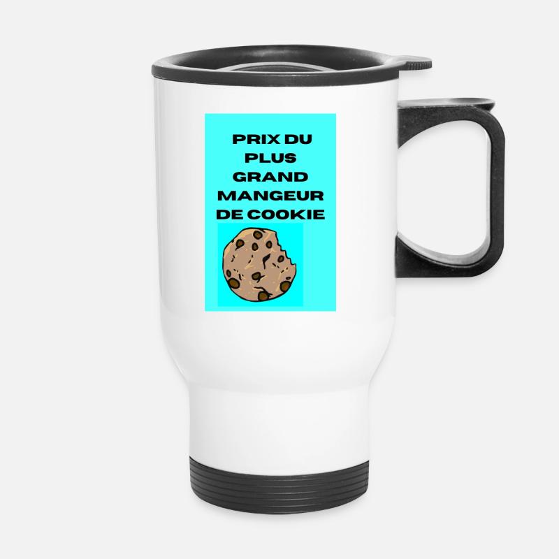 Le prix du plus grand mangeur de cookie - Tasse isotherme avec poignée - blanc