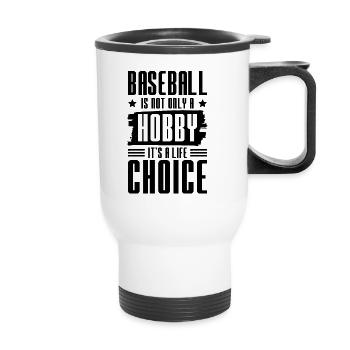 Passe-temps de baseball - Tasse isotherme avec poignée - blanc - Devant
