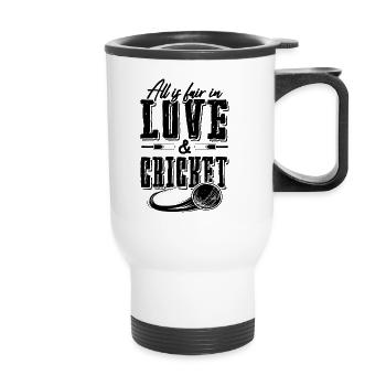 J’adore le dicton du cricket - Tasse isotherme avec poignée - blanc - Devant