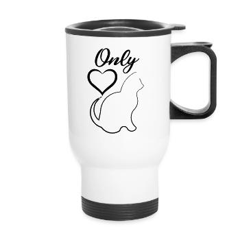 MY ONLY LOVE CAT PET 10 - Thermobecher mit Tragegriff - Weiß - Vorne