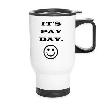 SON JOUR DE PAIE - Tasse isotherme avec poignée - blanc - Devant