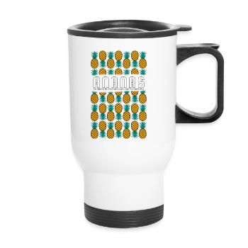 Pineapple, the sign of friendship - Thermal mug with handle - white - Front