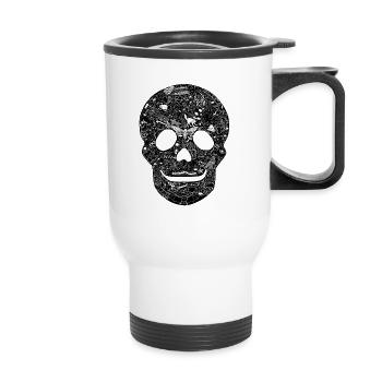 Gothic Skull Goth Style Dark Heavy Metal WGT - Thermal mug with handle - white - Front