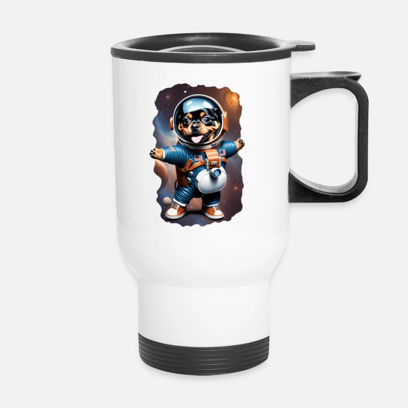 Chien Astro - Tasse isotherme avec poignée - blanc