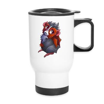 Guinea pig Luise - Thermal mug with handle - white - Front