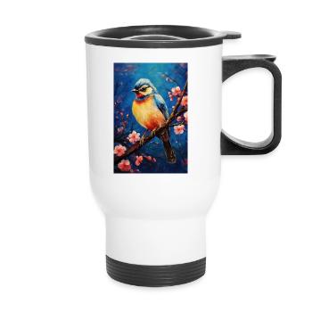 Sparrow - Thermal mug with handle - white - Front