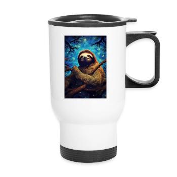Sloth - Thermal mug with handle - white - Front