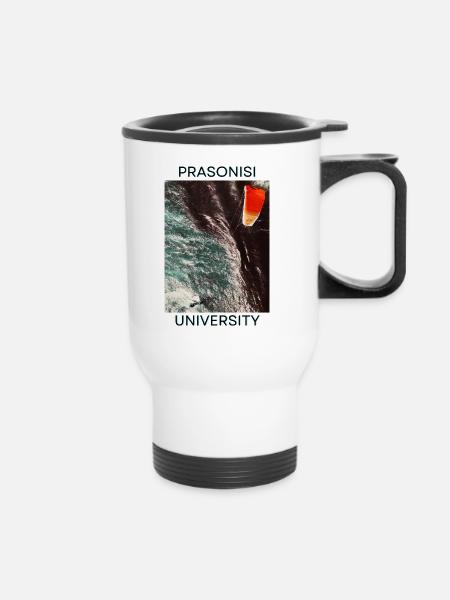 Universität Prasonisi - Thermobecher mit Tragegriff - Weiß