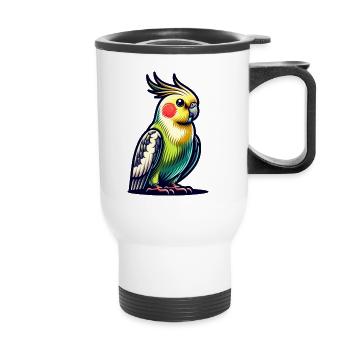 Calopsitte mignonne - Tasse isotherme avec poignée - blanc - Devant