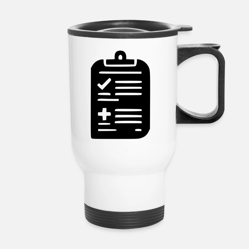 Liste de tâches - Tasse isotherme avec poignée - blanc