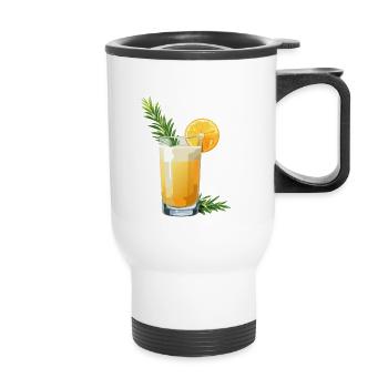 Cocktail - Bartender - Thermobecher mit Tragegriff - Weiß - Vorne