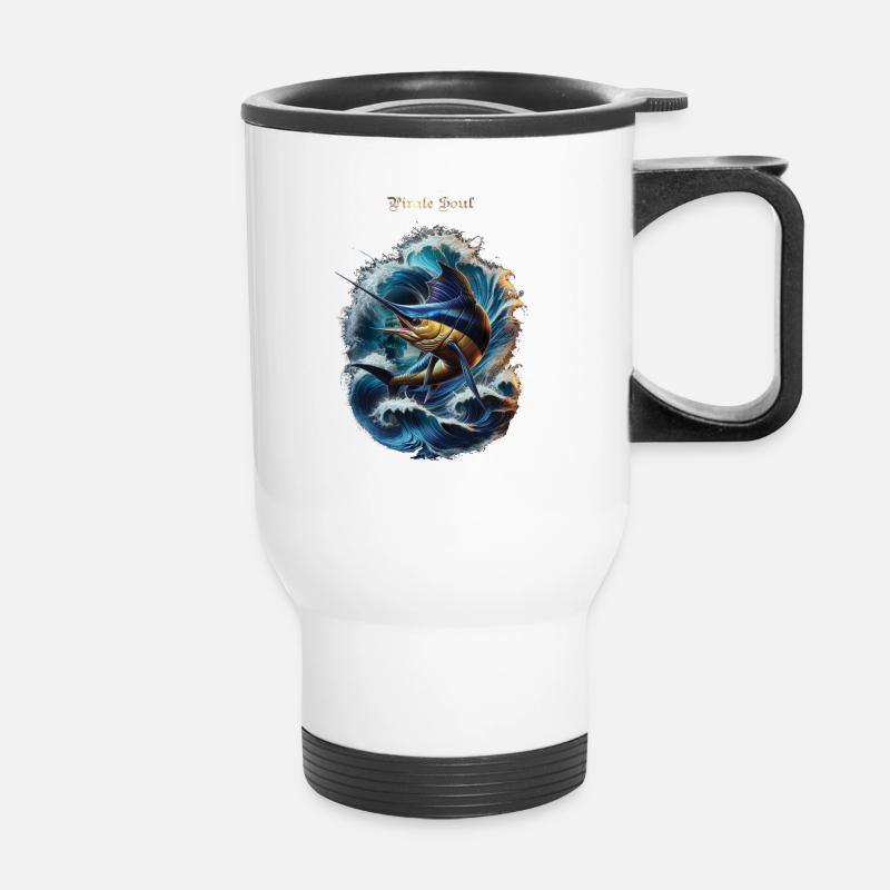 spearfish - Thermal mug with handle - white