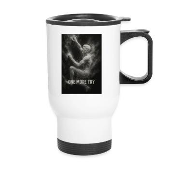 One more try. - Thermal mug with handle - white - Front