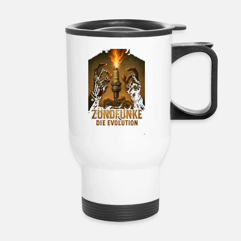 ZÜNDFUNKE – L’évolution - Tasse isotherme avec poignée - blanc