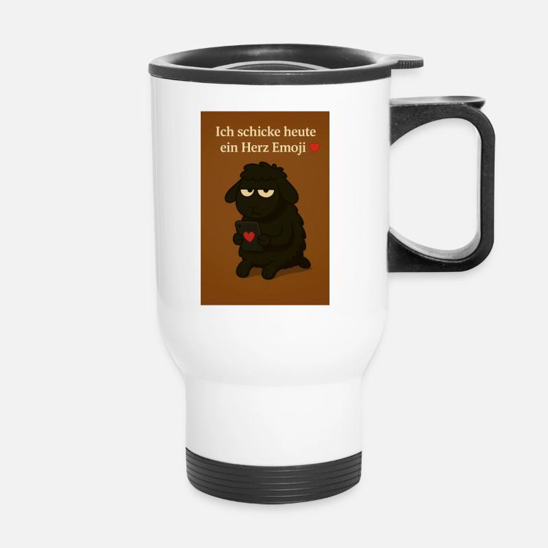 Muffle Sheep Tiktok - Thermal mug with handle - white