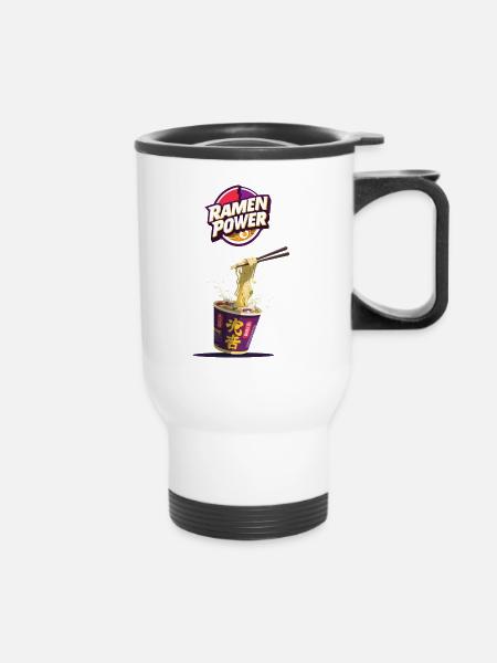 Ramen Power - Thermobecher mit Tragegriff - Weiß