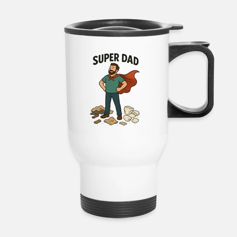 Super papa Capeheld - Tasse isotherme avec poignée - blanc