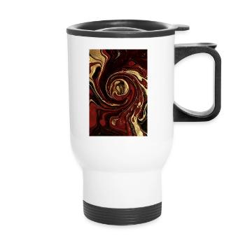 Abstract Germany Fluid Art Part 1. - Thermal mug with handle - white - Front