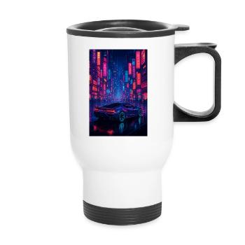 RockyZoo22 - Thermal mug with handle - white - Front