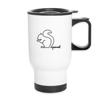 Eichhörnchen - The Squirrel with a quirrel - Thermobecher mit Tragegriff - Weiß - Vorne